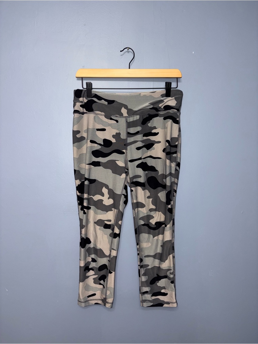 Gray Camo Crop Leggings